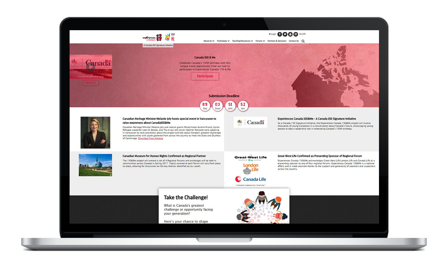 Canada 150 & Me Website